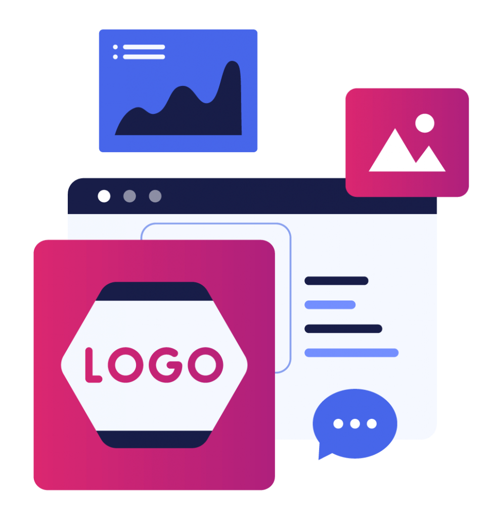 Custom logo design work on your small business's website.