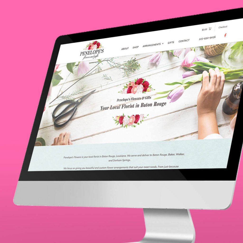 Penelope Flowers & Gifts, a small business, requested advertising services, marketing services, and web design services from Arden.